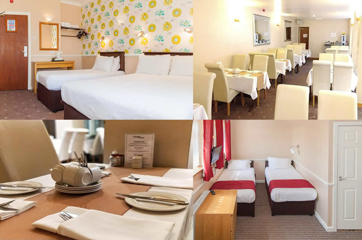 Bright double room with accent colours and en-suite bathroom