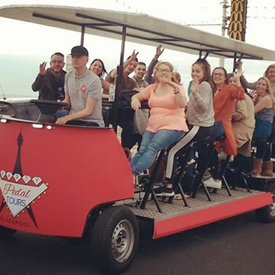 Pedal Pub Crawl activity in Blackpool for stag hen and group weekends